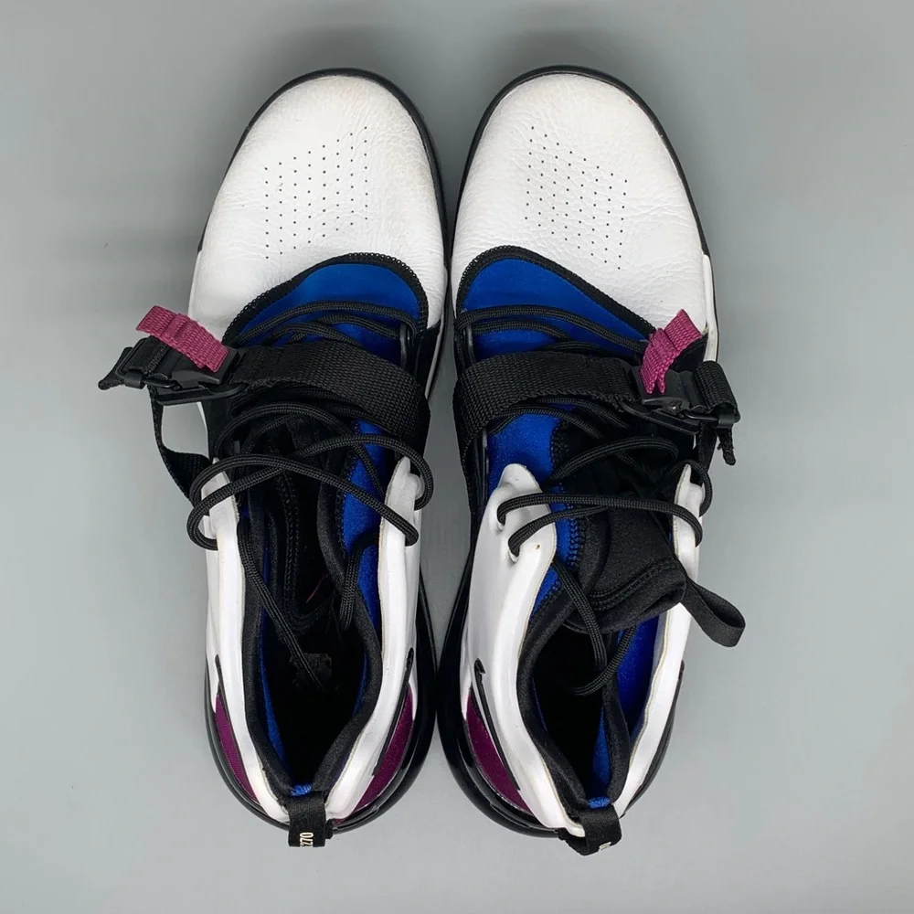 Nike Air Force 270 White Black Purple‎ Basketball Shoes AH6772-101 Men’s Sz 11